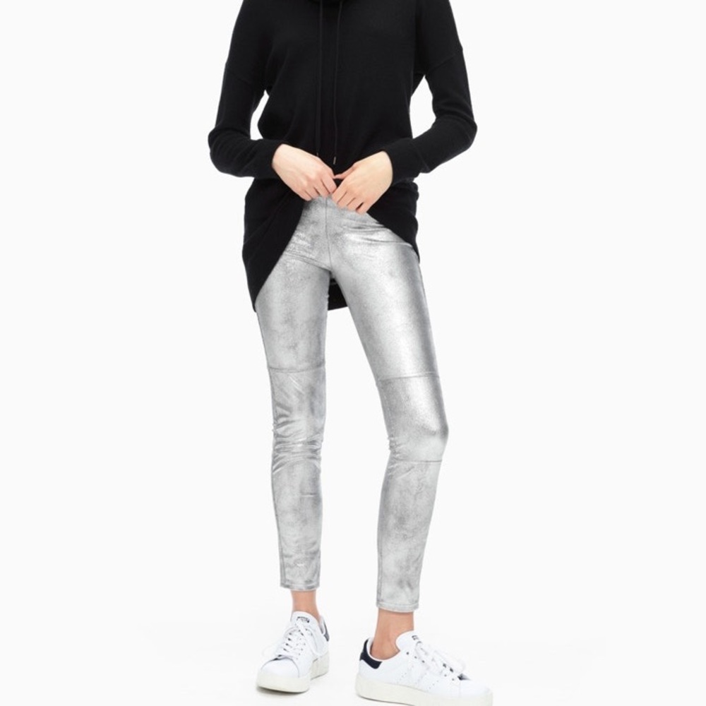 Splendid Metallic Silver Leggings
